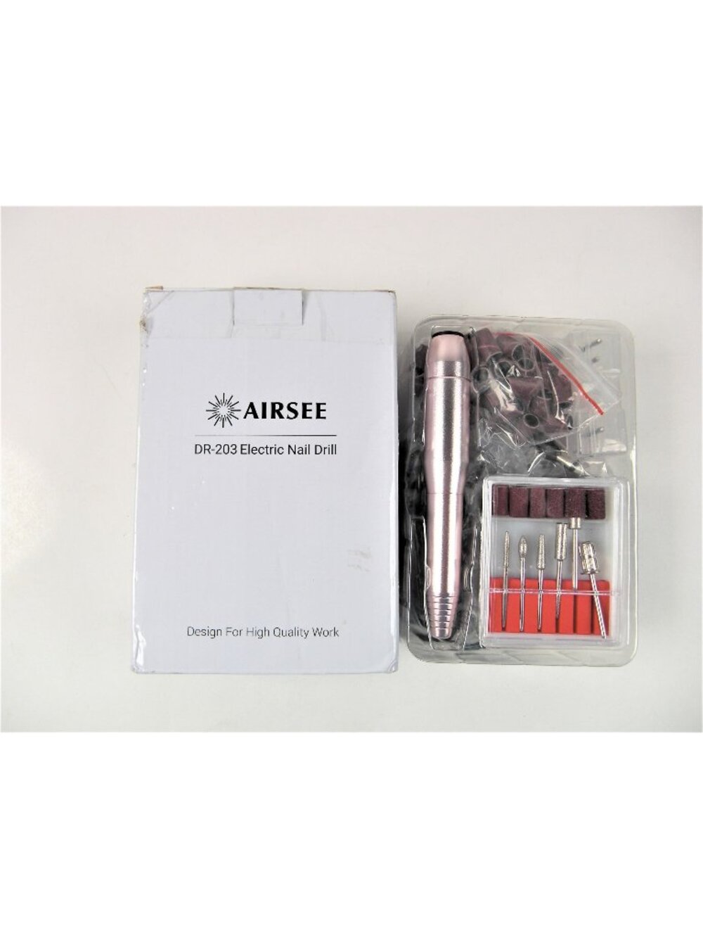 AIRSEE Portable Electric Nail Drill Professional Kit Polishing Shape Tools (Gold